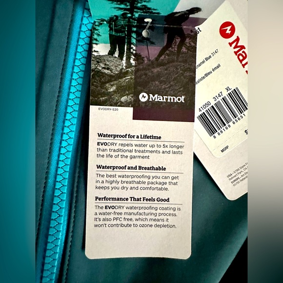 NWTs Marmot Men’s EVODry Clouds Rest Jacket. Size Large - Picture 6 of 11